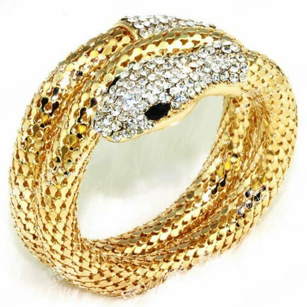 Wholesale Jewelry Snake Bracelet Alloy Material With Diamond Animals Zodiac Punk Exaggerated Fashion Multi Layer - Image 6