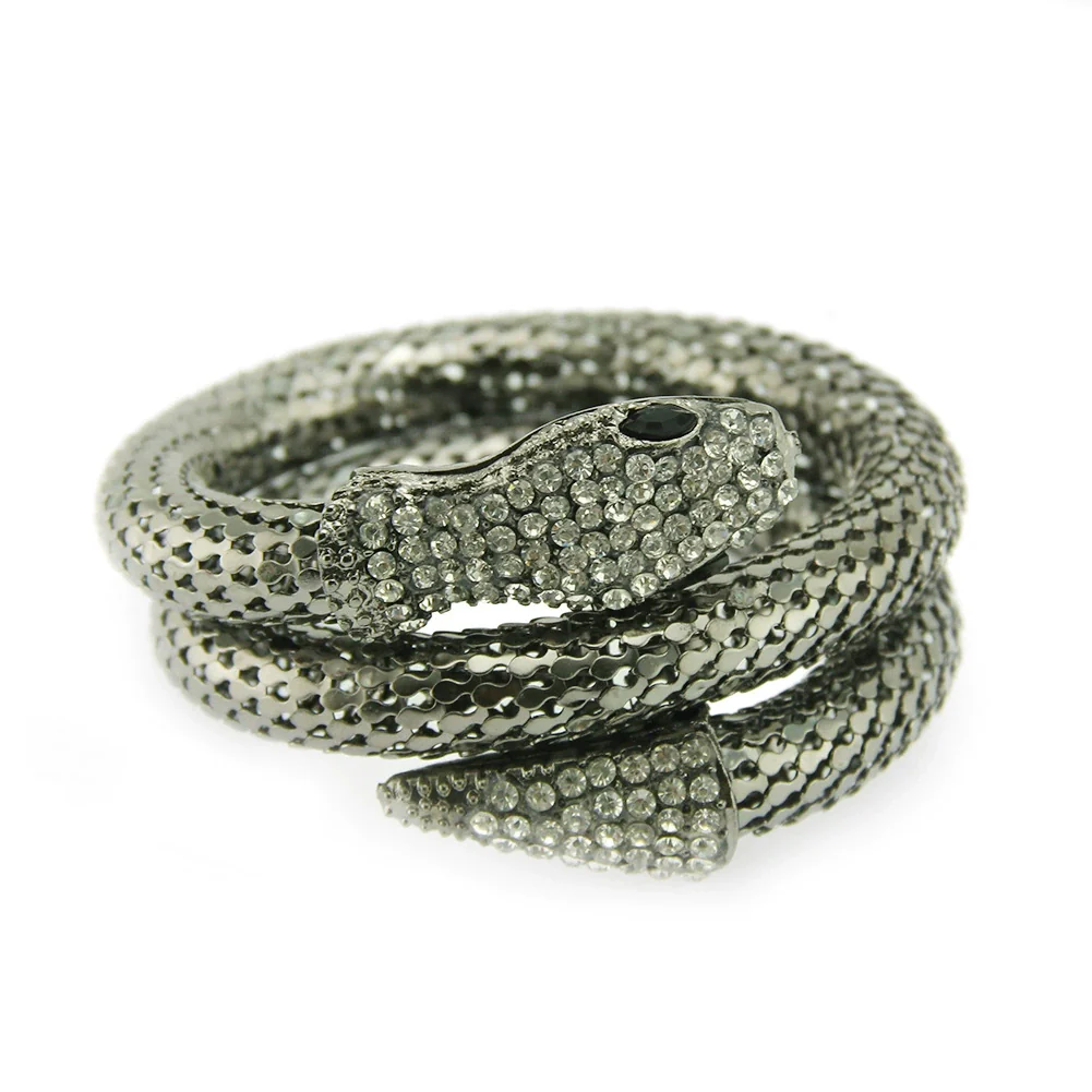 Wholesale Jewelry Snake Bracelet Alloy Material With Diamond Animals Zodiac Punk Exaggerated Fashion Multi Layer - Image 8