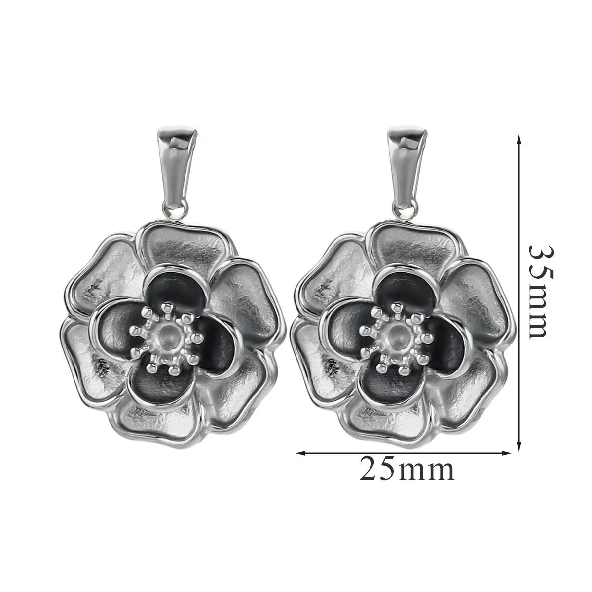 Wholesale Jewelry Stainless Steel 18K Goldplated Creative Flower Pendant Necklace - Image 13