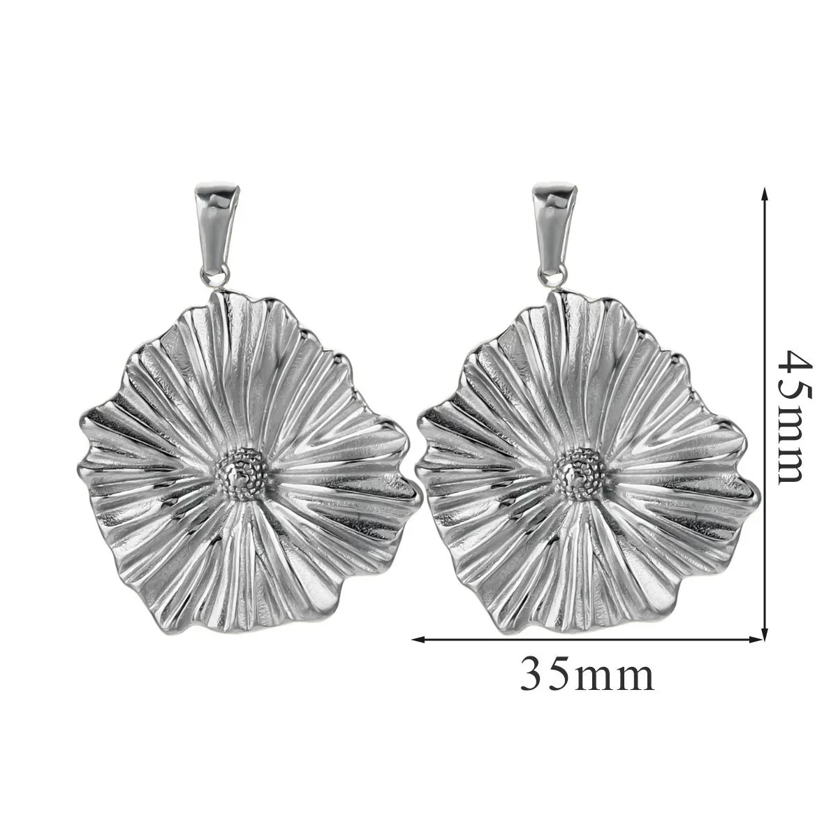 Wholesale Jewelry Stainless Steel 18K Goldplated Creative Flower Pendant Necklace - Image 7