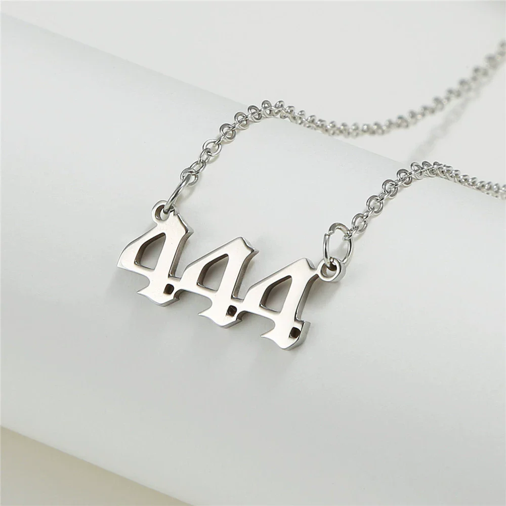 Wholesale Jewelry Stainless Steel Alloy Number Pendant Necklace With Electroplating Letters Numbers Text Pattern Unisex Sweet And Cool Style - Image 18