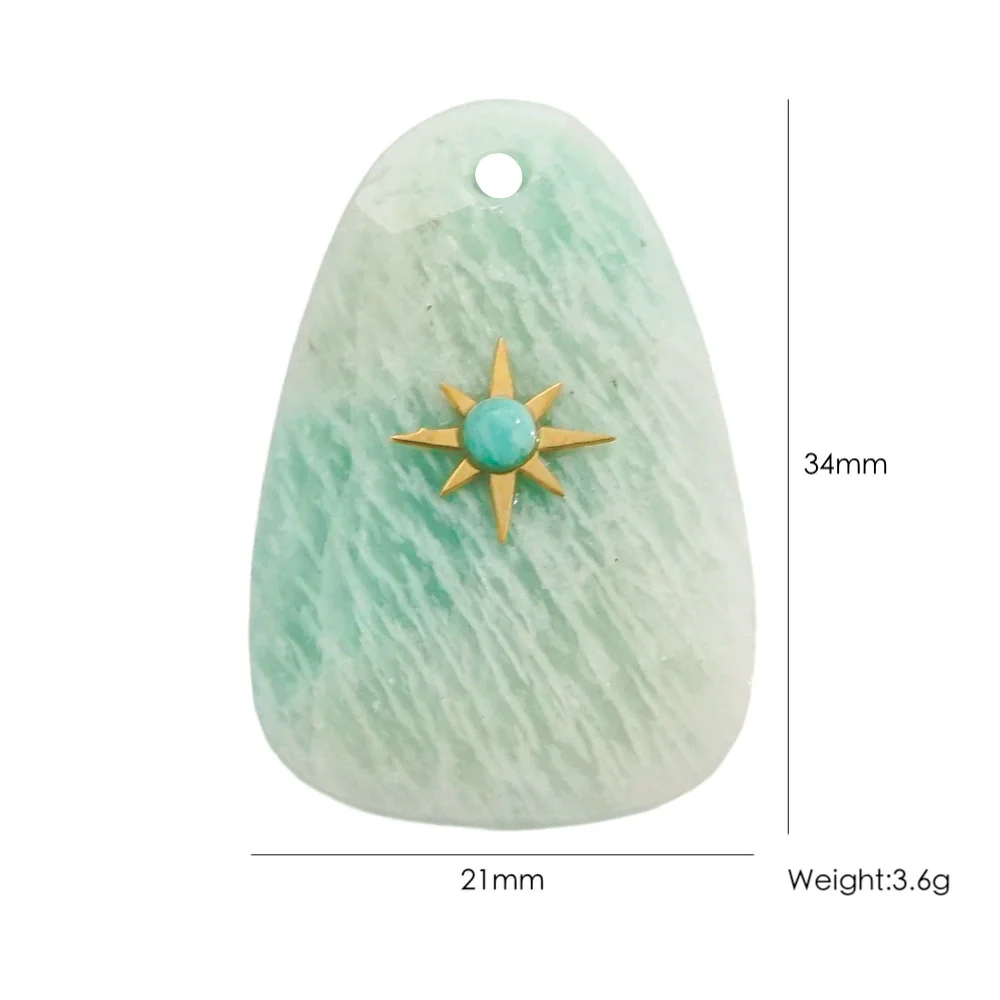 Wholesale Jewelry Stainless Steel And Natural Stone Oval Facet Hand Cut Inlay Accessories - Image 5