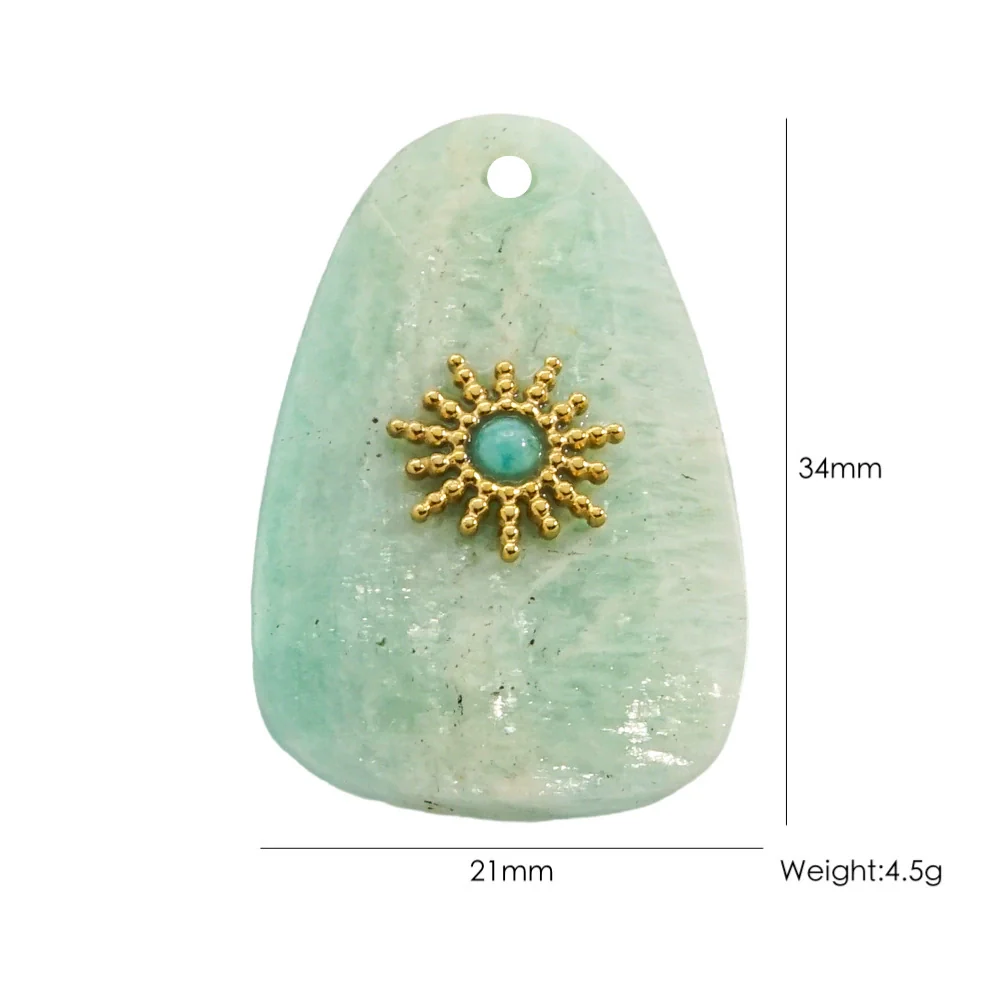 Wholesale Jewelry Stainless Steel And Natural Stone Oval Facet Hand Cut Inlay Accessories - Image 6