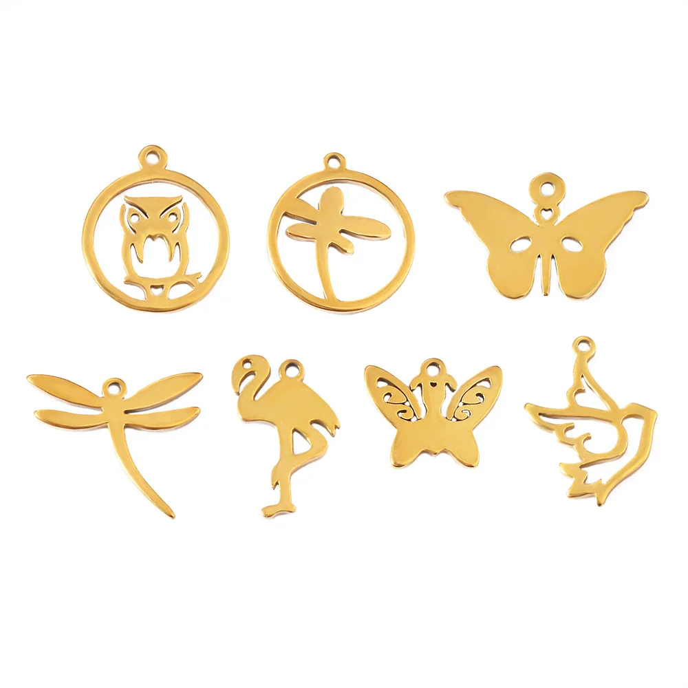 Wholesale Jewelry Stainless Steel Animal Shaped Pendant With Electroplating
