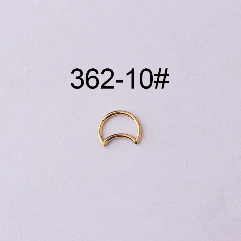 Wholesale Jewelry Stainless Steel Closed Ring Creative Moon And Drop Shape Ear Nose Puncture Ring Electroplated Unisex - Image 14