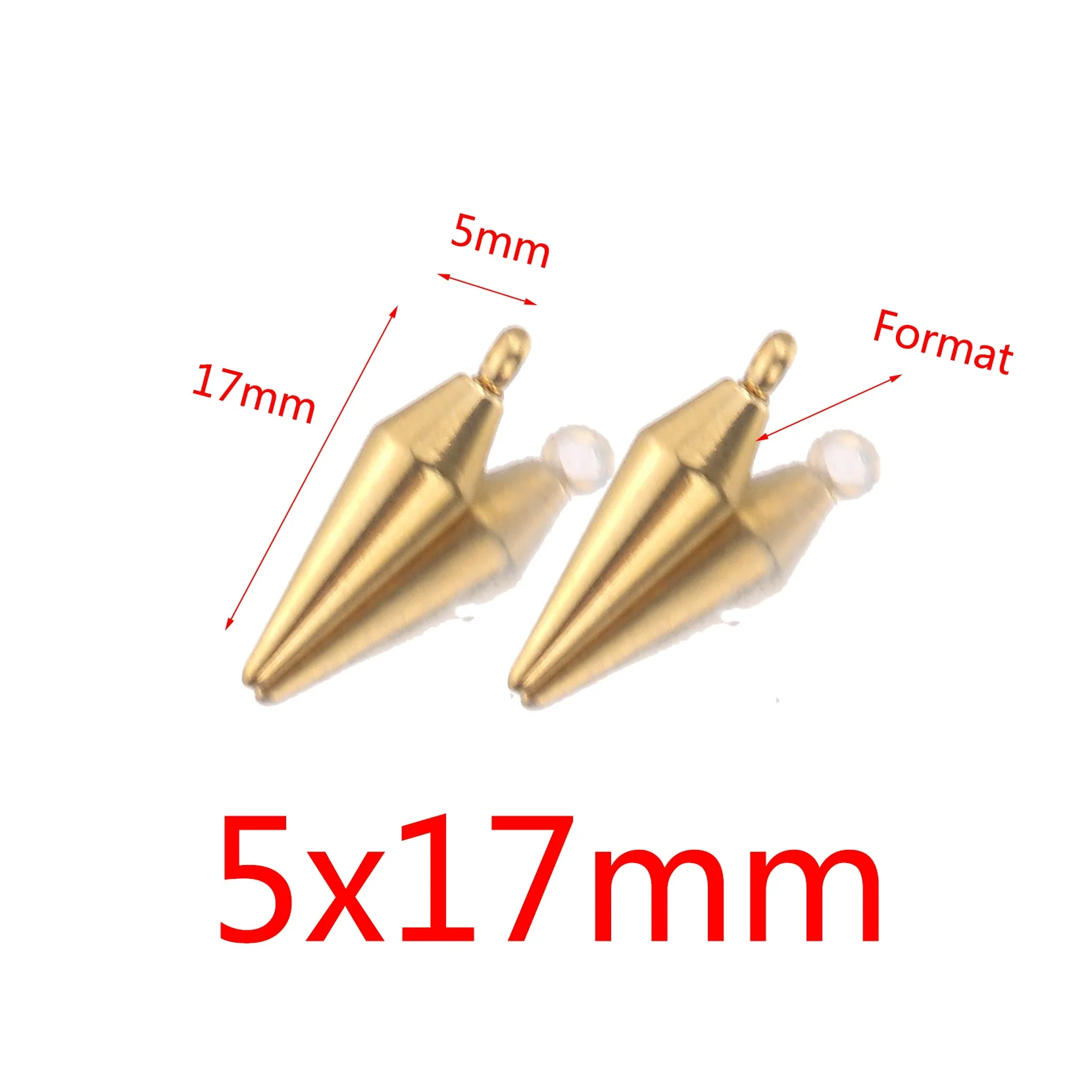 Wholesale Jewelry Stainless Steel Conical Pendant Electroplated Simple Earrings Accessories - Image 9