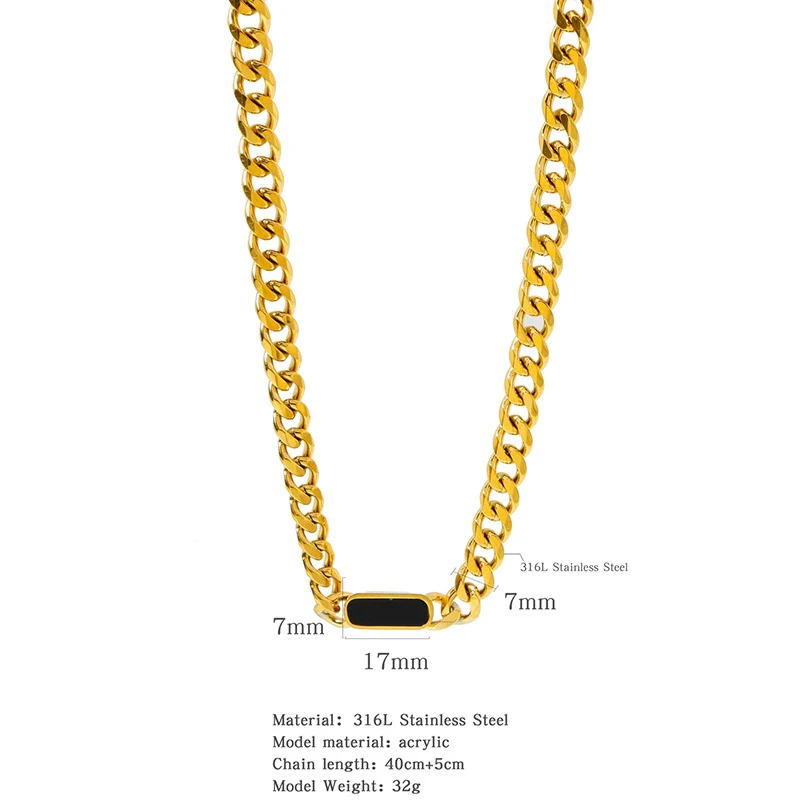 Wholesale Jewelry Stainless Steel Cuban Chain Constellation Geometric Electroplated Necklace Bracelet - Image 6