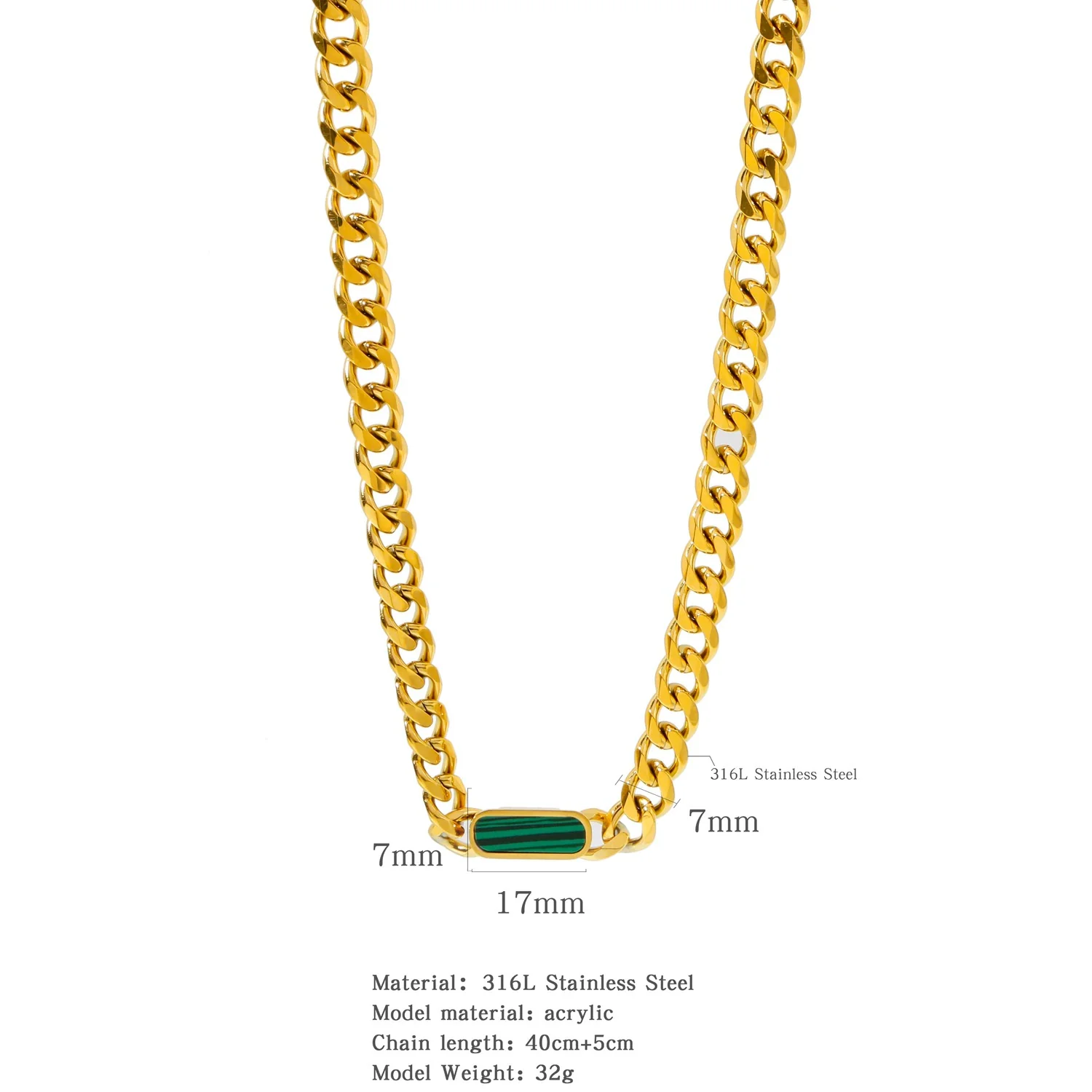 Wholesale Jewelry Stainless Steel Cuban Chain Constellation Geometric Electroplated Necklace Bracelet - Image 7