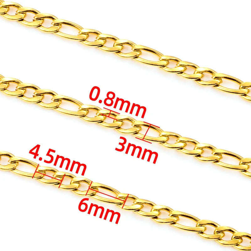 Wholesale Jewelry Stainless Steel Cuban Chain Nk31 Cross Chain Hip Hop Geometric Electroplated - Image 4