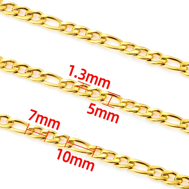 Wholesale Jewelry Stainless Steel Cuban Chain Nk31 Cross Chain Hip Hop Geometric Electroplated - Image 9