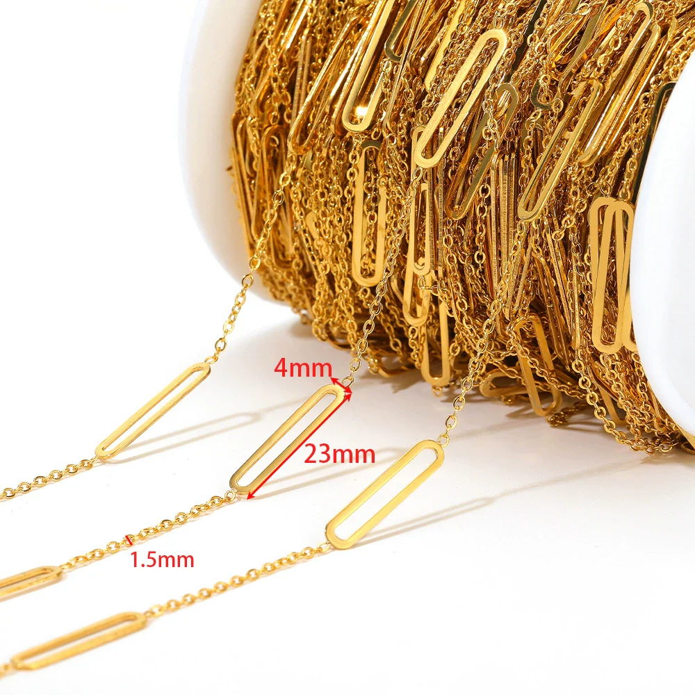 Wholesale Jewelry Stainless Steel Diamond Cross Chain Ball Bead Chain 18K Gold Plated - Image 6