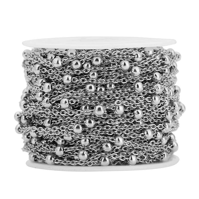 Wholesale Jewelry Stainless Steel Electroplated Bead Chain Accessories For Women - Image 5