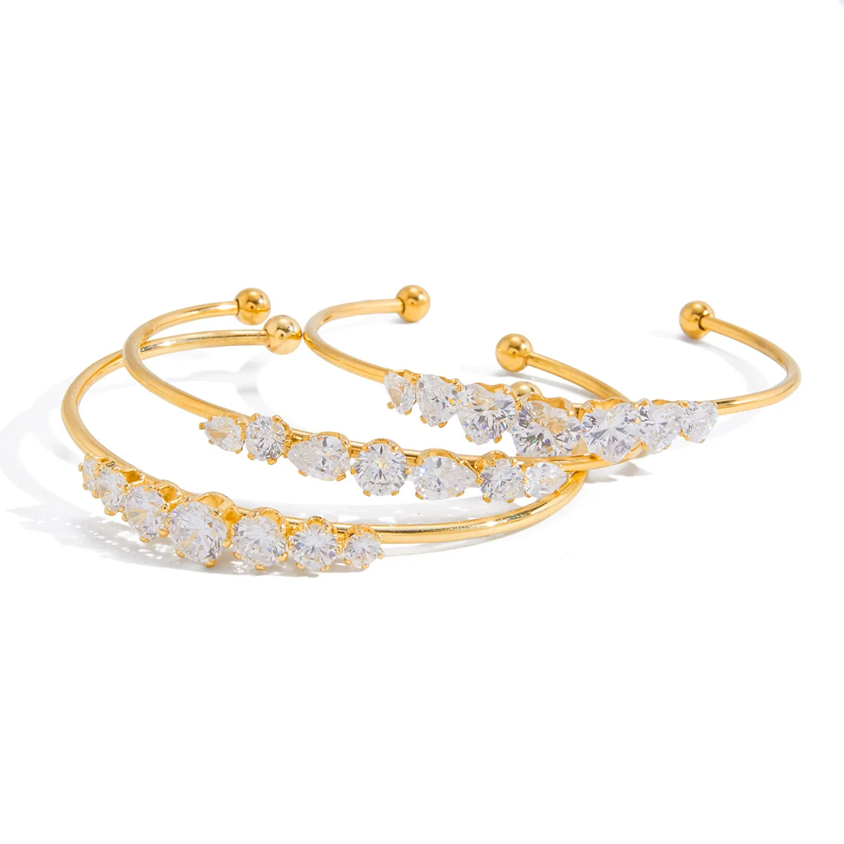 Wholesale Jewelry Stainless Steel Electroplated Bracelet With Zircon - Image 5