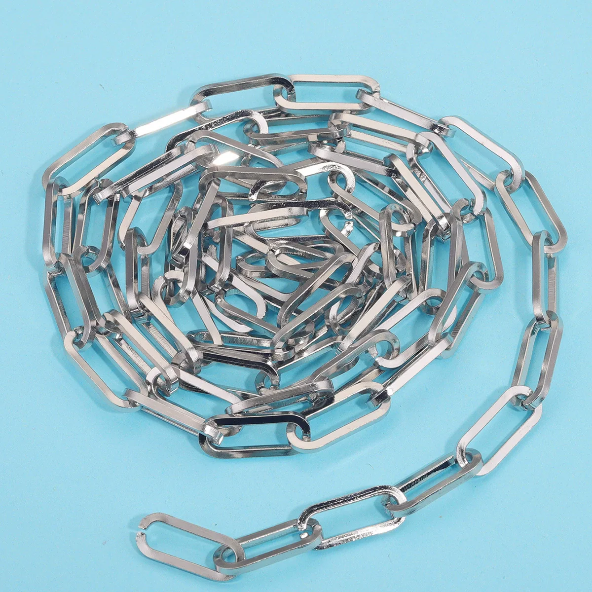 Wholesale Jewelry Stainless Steel Flat Chain With Ellipse Pattern And Electroplating Treatment - Image 2