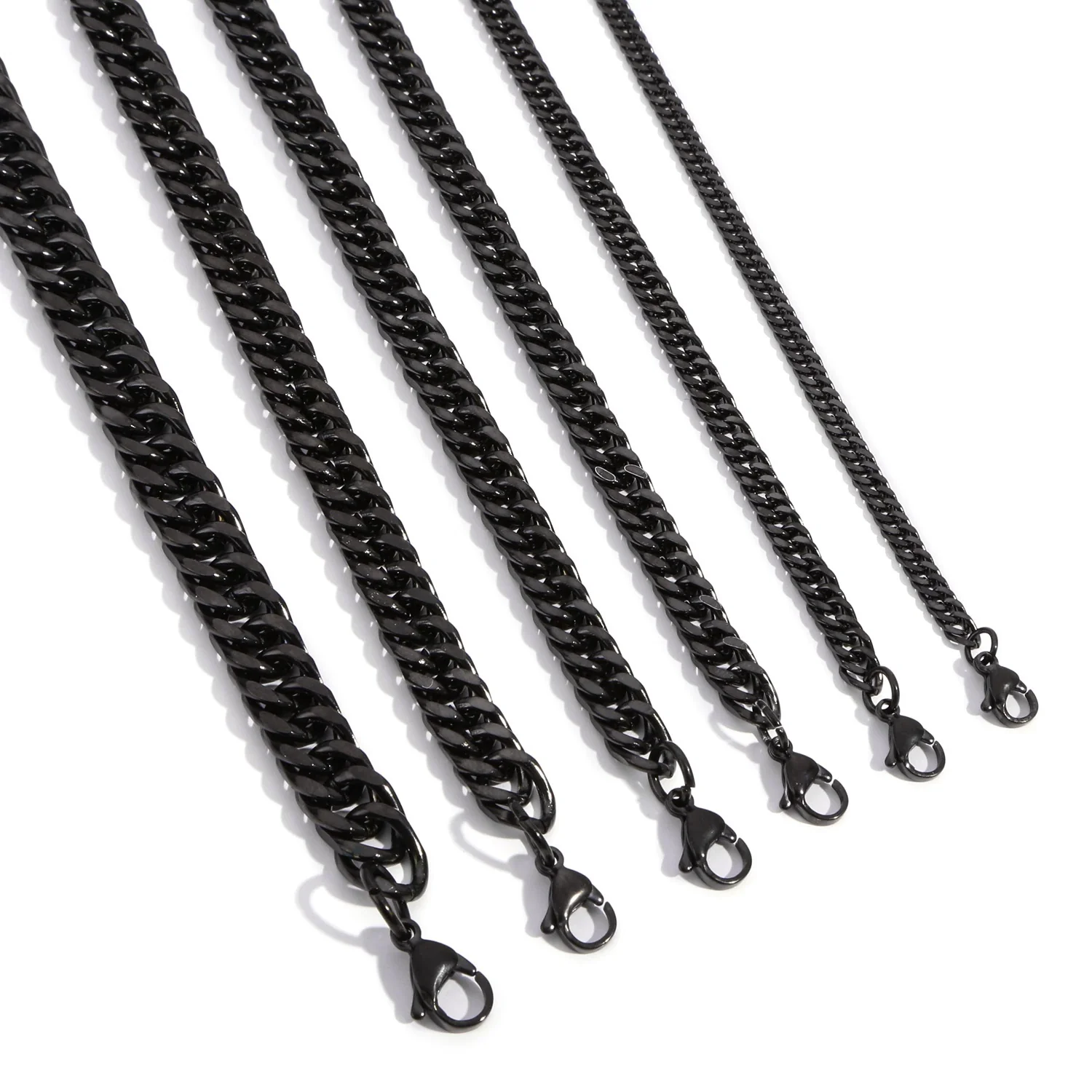 Wholesale Jewelry Stainless Steel Geometric Double Woven Double Buckle Four Sided Grinding Cuban Chain Electroplating Unisex - Image 7