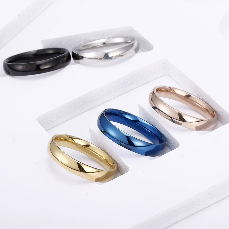 Wholesale Jewelry Stainless Steel Geometric Electroplated Unisex Ball Rings