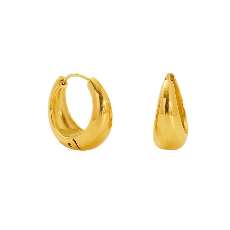 Wholesale Jewelry 316L Stainless Steel Geometric Electroplating Earring For Women - Image 5