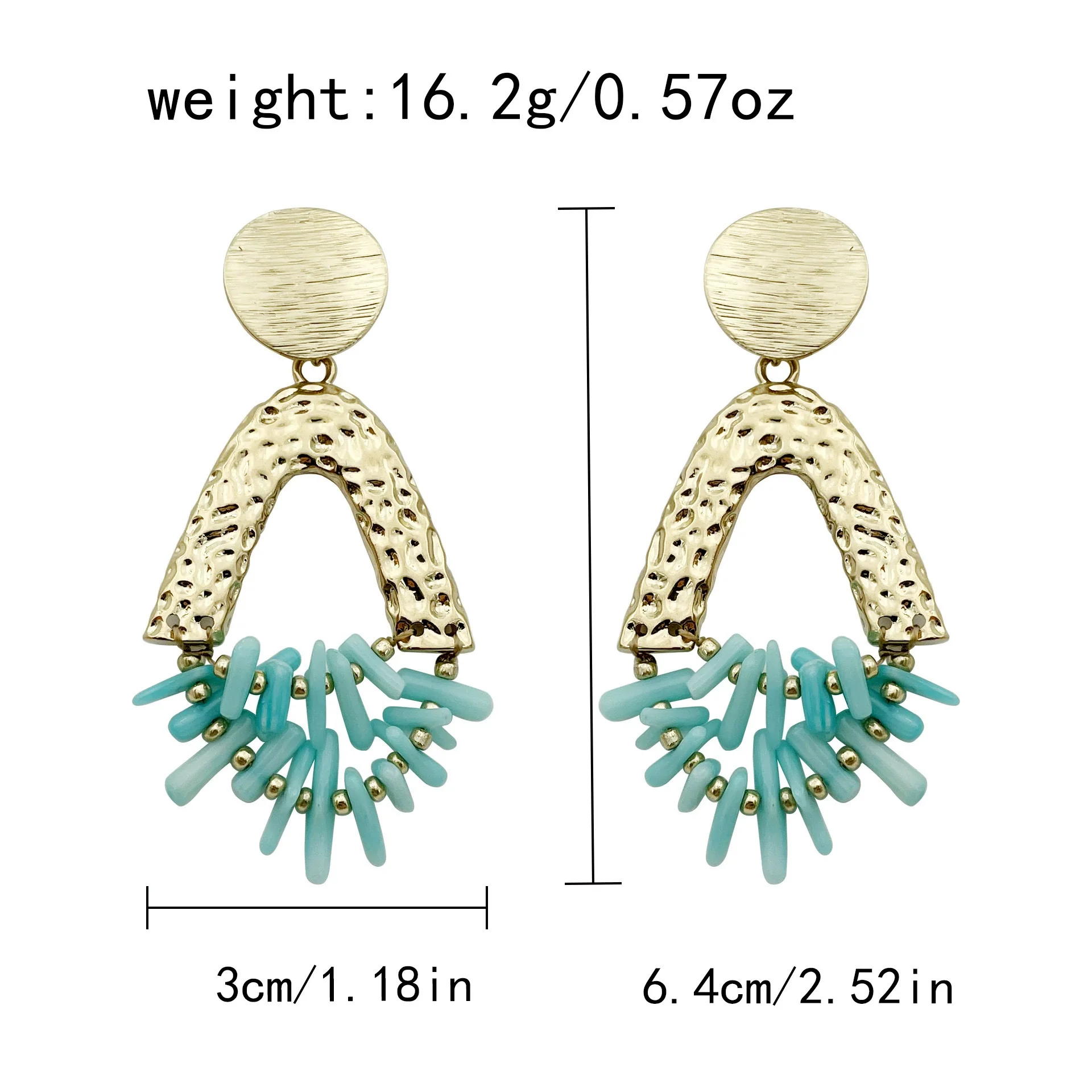 Wholesale Jewelry Stainless Steel Geometric Heart Bohemian Style Electroplated Earrings For Female - Image 11