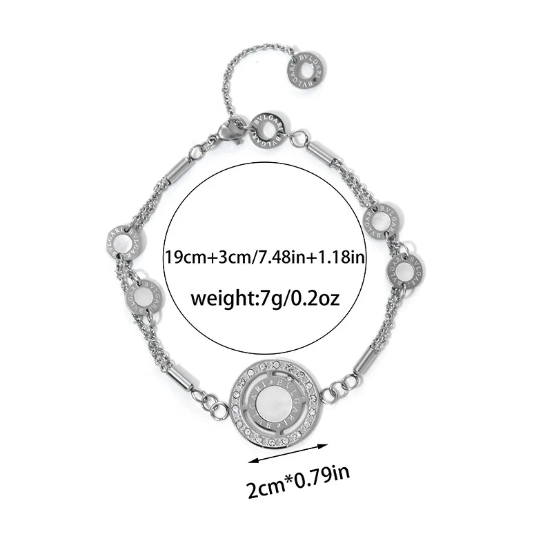 Wholesale Jewelry Stainless Steel Geometric Hollow Electroplated Women's Bracelet - Image 4