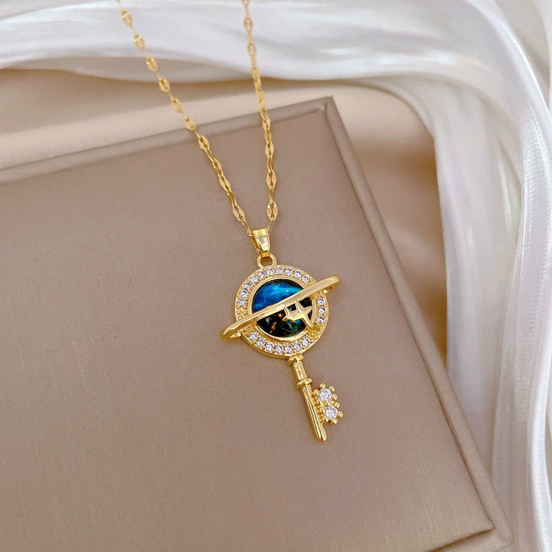 Wholesale Jewelry Stainless Steel Geometric Pendant Necklace Unisex - Image 2