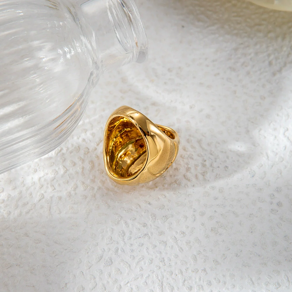 Wholesale Jewelry Stainless Steel Geometric Personality Ring Electroplating Unisex - Image 3