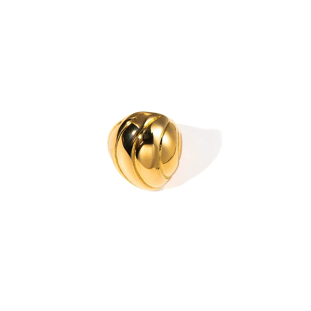Wholesale Jewelry Stainless Steel Geometric Personality Ring Electroplating Unisex - Image 5