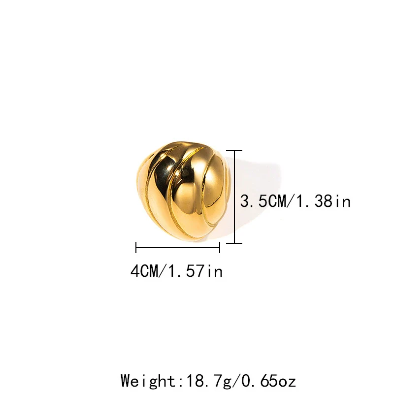 Wholesale Jewelry Stainless Steel Geometric Personality Ring Electroplating Unisex - Image 6