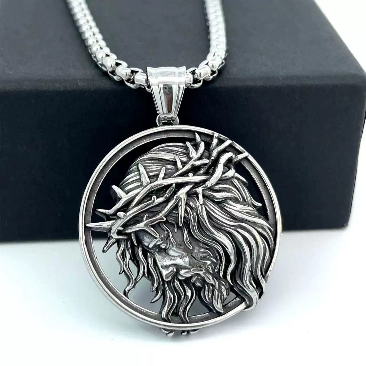 Wholesale Jewelry Stainless Steel Geometric Polishing Pendant Necklace Ancient Greek Mythology Belief Series - Image 12