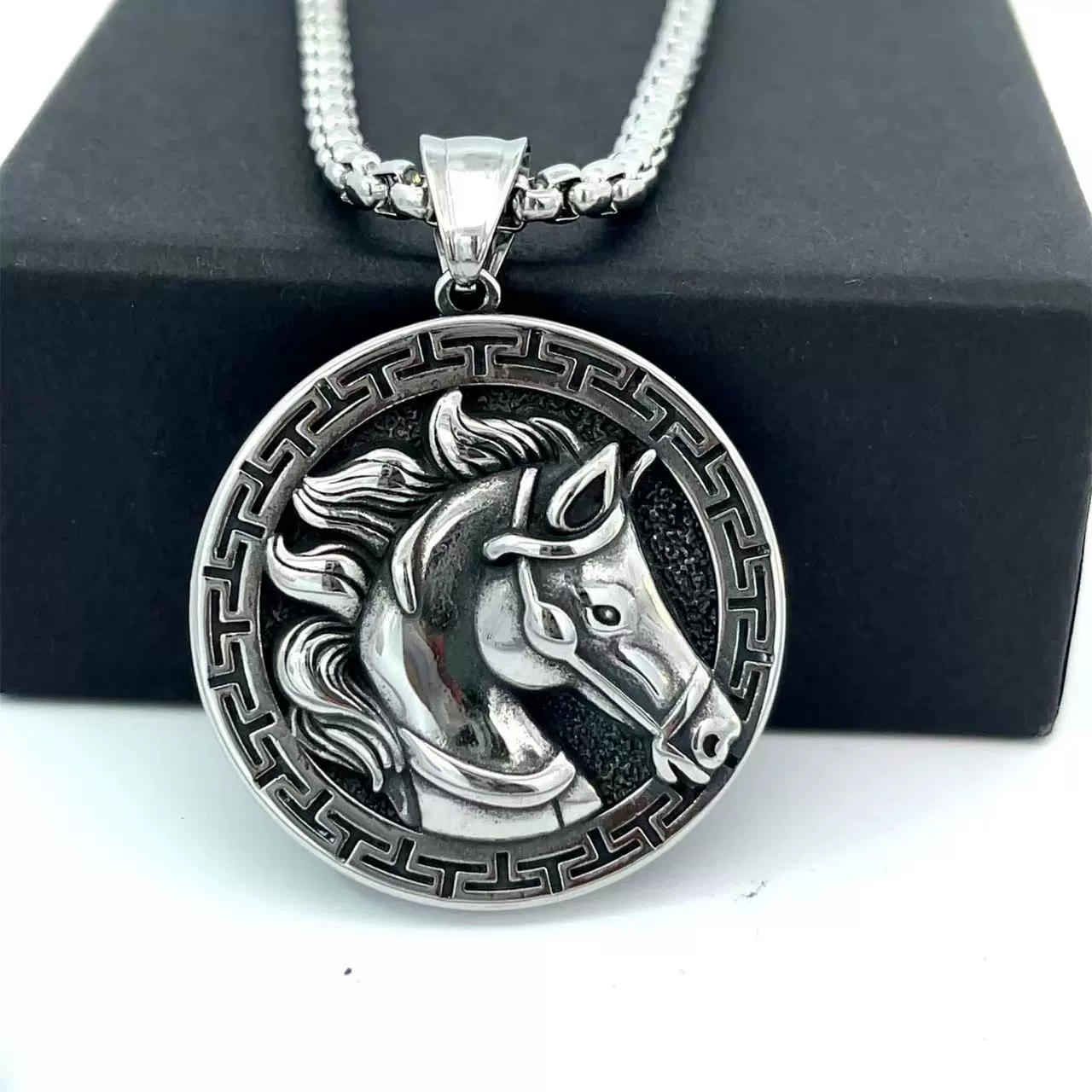 Wholesale Jewelry Stainless Steel Geometric Polishing Pendant Necklace Ancient Greek Mythology Belief Series - Image 13