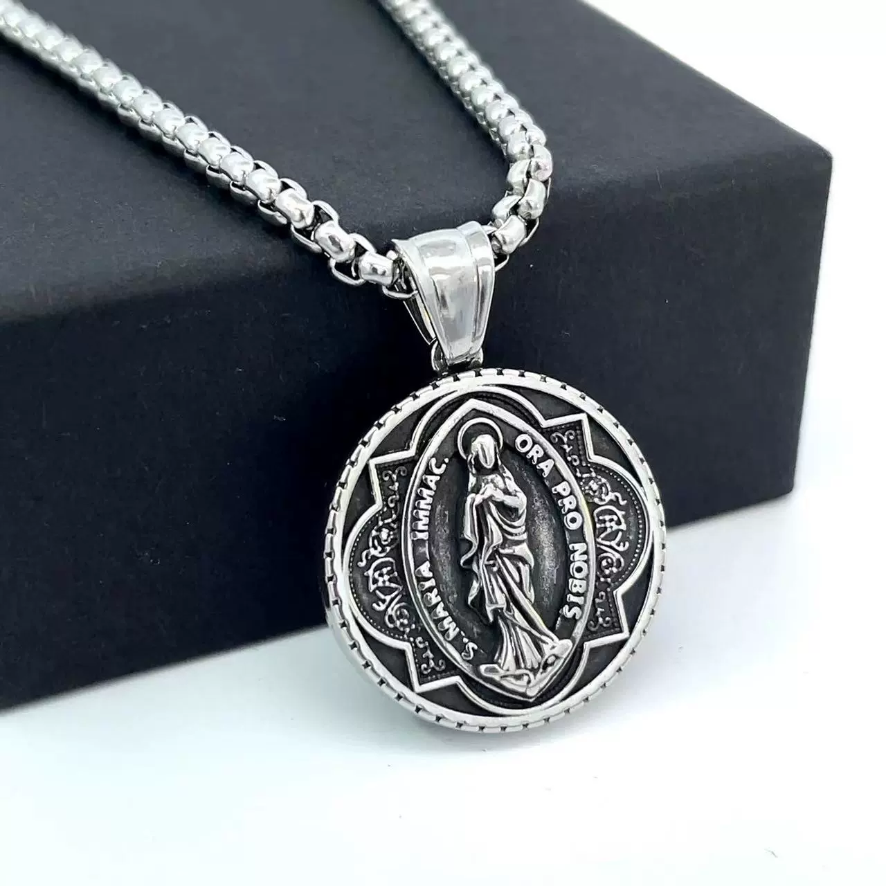 Wholesale Jewelry Stainless Steel Geometric Polishing Pendant Necklace Ancient Greek Mythology Belief Series - Image 14