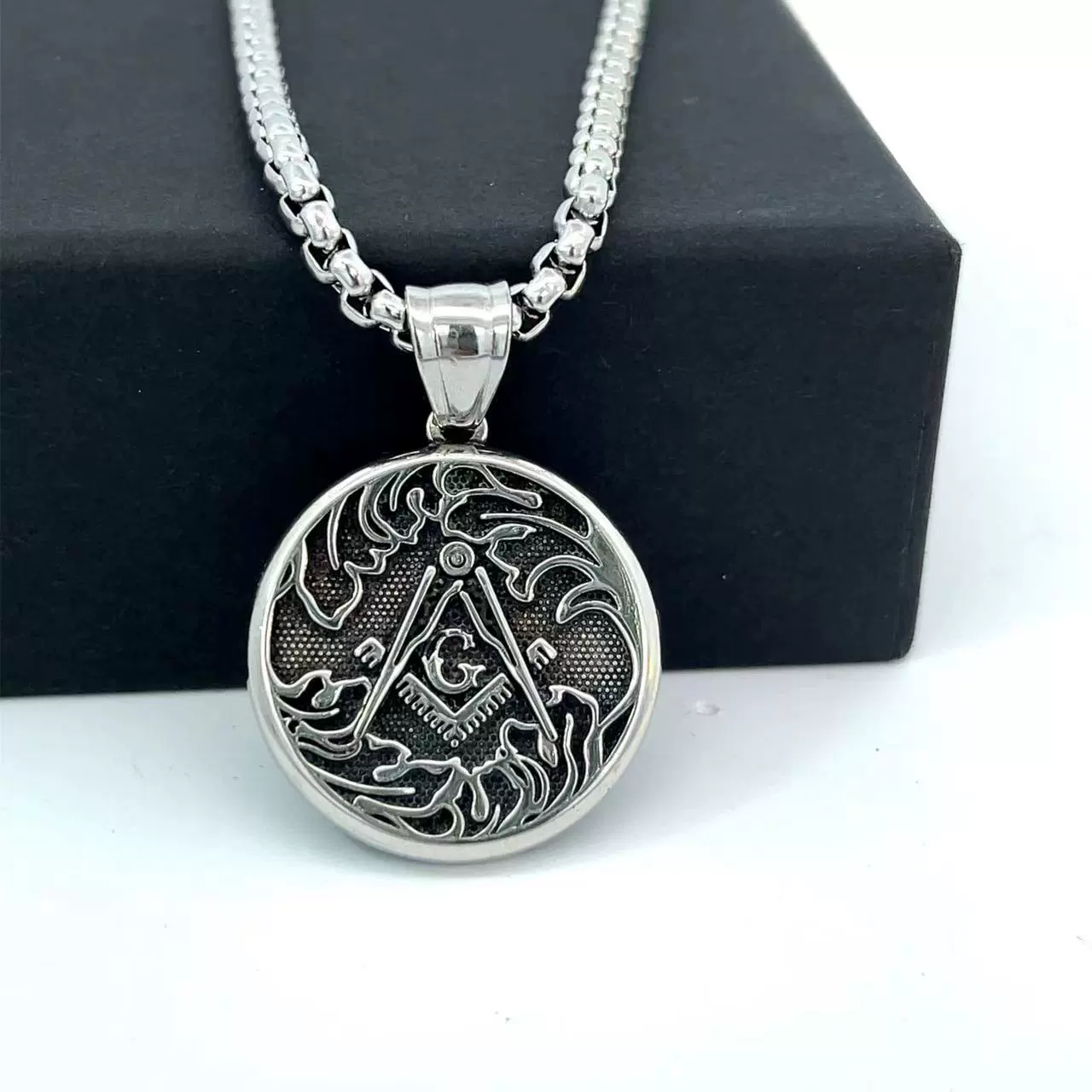 Wholesale Jewelry Stainless Steel Geometric Polishing Pendant Necklace Ancient Greek Mythology Belief Series - Image 16