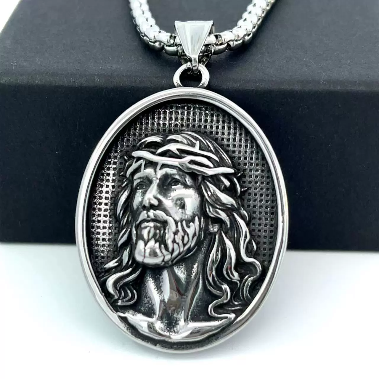 Wholesale Jewelry Stainless Steel Geometric Polishing Pendant Necklace Ancient Greek Mythology Belief Series - Image 17