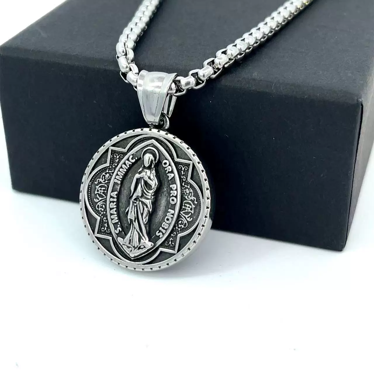 Wholesale Jewelry Stainless Steel Geometric Polishing Pendant Necklace Ancient Greek Mythology Belief Series - Image 19