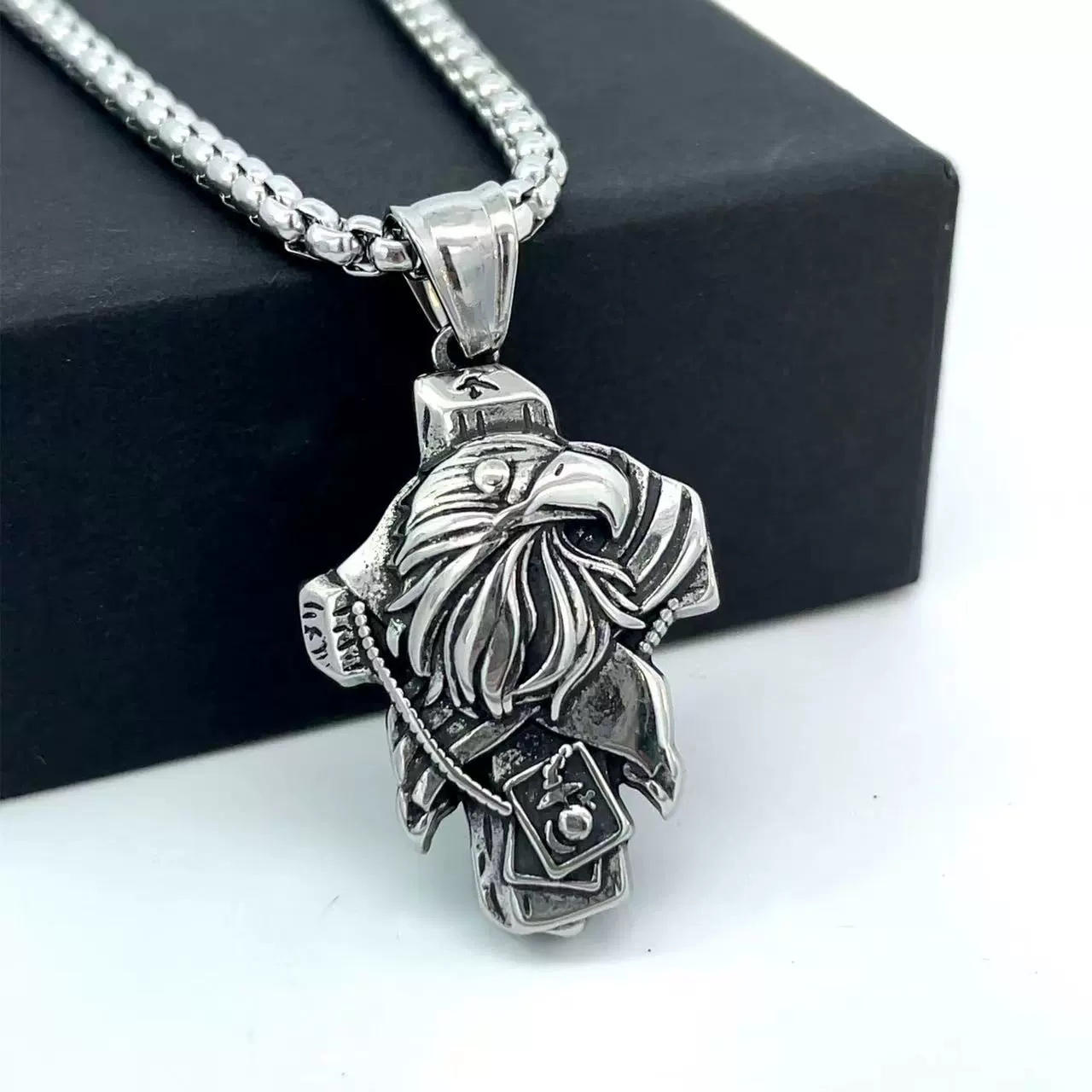 Wholesale Jewelry Stainless Steel Geometric Polishing Pendant Necklace Ancient Greek Mythology Belief Series - Image 6