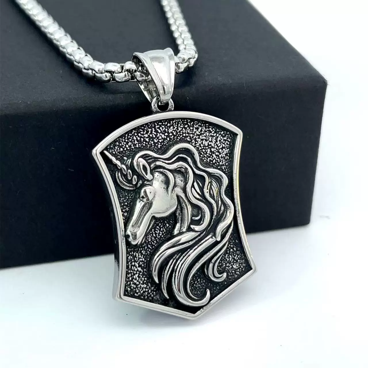 Wholesale Jewelry Stainless Steel Geometric Polishing Pendant Necklace Ancient Greek Mythology Belief Series - Image 7