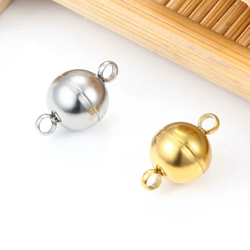 Wholesale Jewelry Stainless Steel Geometric Spherical Magnet Buckle For Necklace Bracelet Eardrop - Image 2