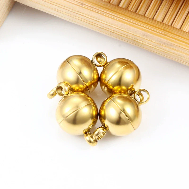 Wholesale Jewelry Stainless Steel Geometric Spherical Magnet Buckle For Necklace Bracelet Eardrop - Image 3