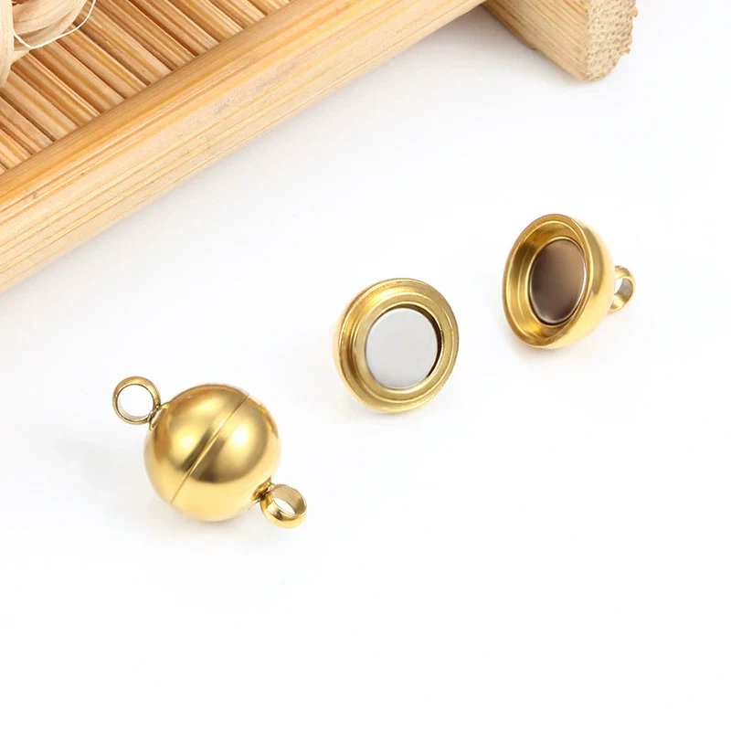 Wholesale Jewelry Stainless Steel Geometric Spherical Magnet Buckle For Necklace Bracelet Eardrop - Image 4