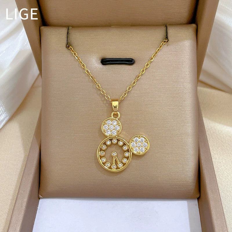 Wholesale Jewelry Stainless Steel Geometric Style Cat Pendant Necklace Unisex - Image 3
