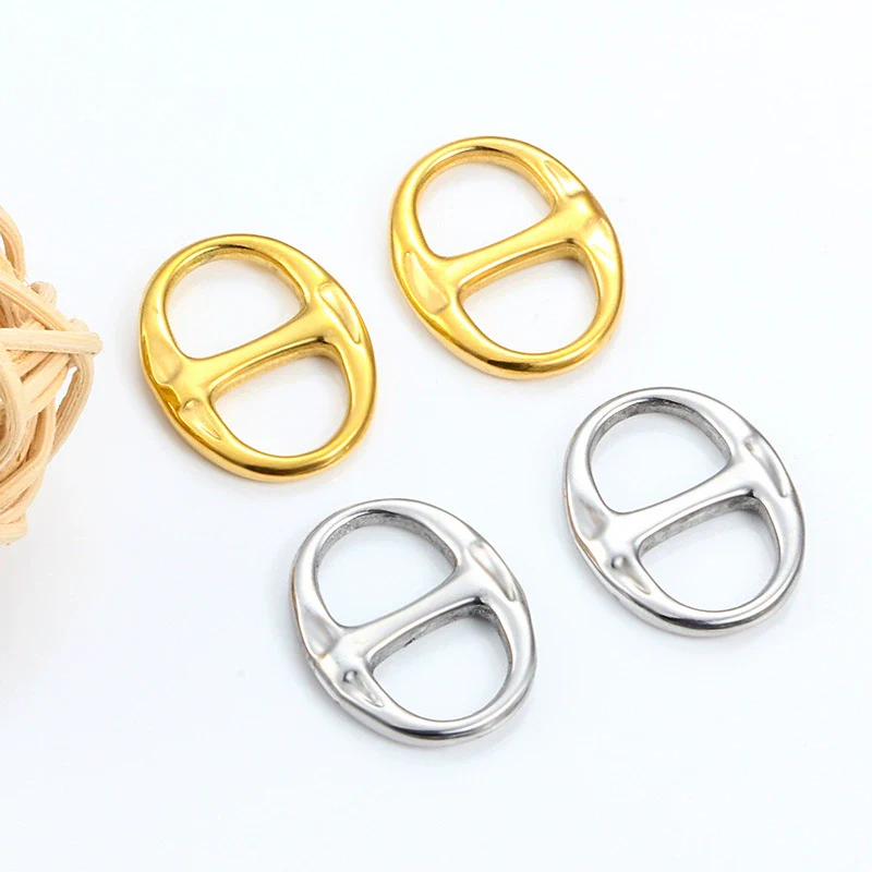 Wholesale Jewelry Stainless Steel Geometric Vacuum Color Retaining Electroplated Diy Buckle Bracelet Necklace Accessories