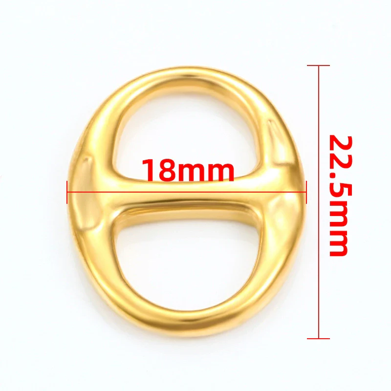 Wholesale Jewelry Stainless Steel Geometric Vacuum Color Retaining Electroplated Diy Buckle Bracelet Necklace Accessories - Image 3
