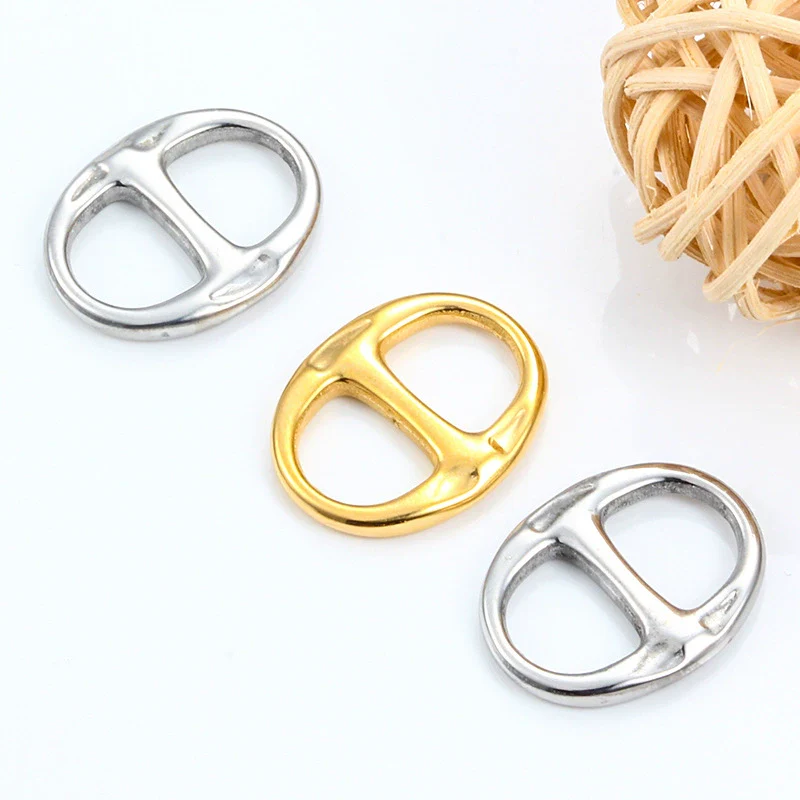 Wholesale Jewelry Stainless Steel Geometric Vacuum Color Retaining Electroplated Diy Buckle Bracelet Necklace Accessories - Image 5