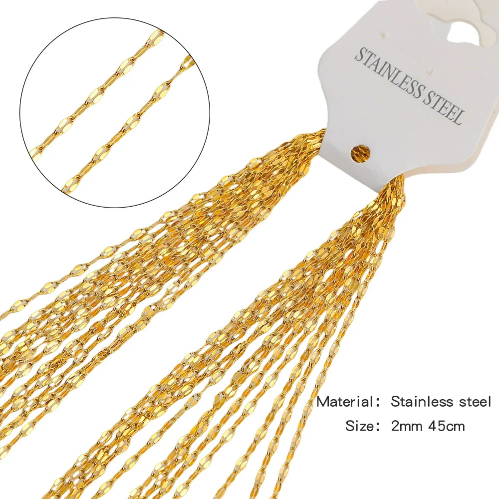 Wholesale Jewelry Stainless Steel Geometric Wave O Word Chain Electroplating Unisex Diy Handmade Decoration Materials - Image 10