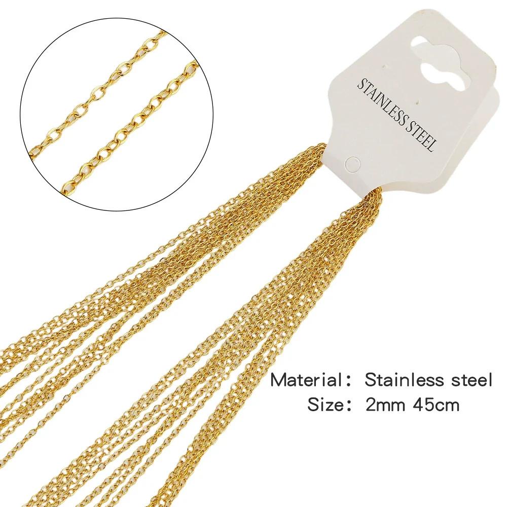 Wholesale Jewelry Stainless Steel Geometric Wave O Word Chain Electroplating Unisex Diy Handmade Decoration Materials - Image 15