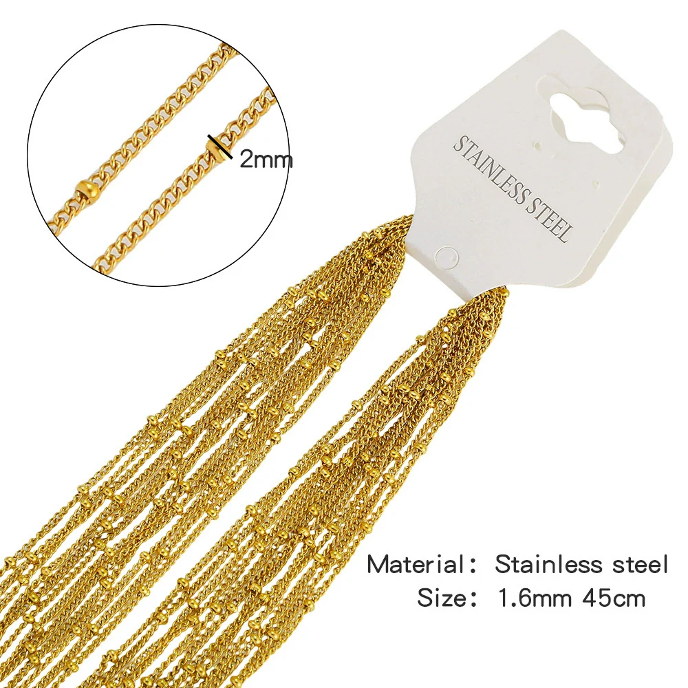 Wholesale Jewelry Stainless Steel Geometric Wave O Word Chain Electroplating Unisex Diy Handmade Decoration Materials - Image 18