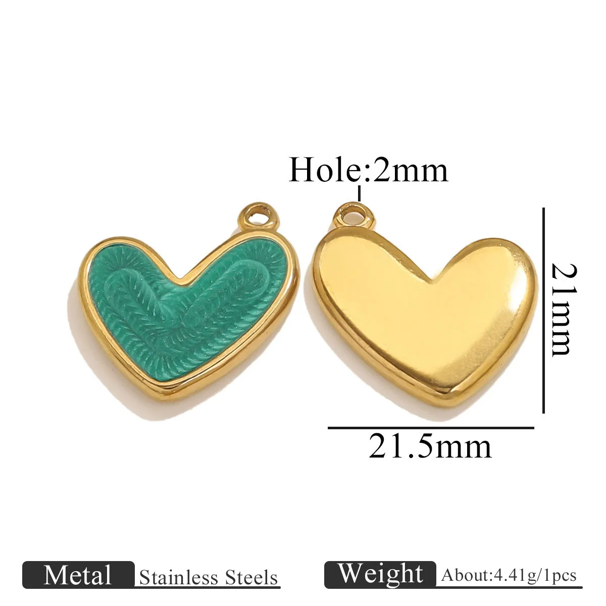 Wholesale Jewelry Stainless Steel Gold Enamel Oil Drop Love Pendant Accessories - Image 9