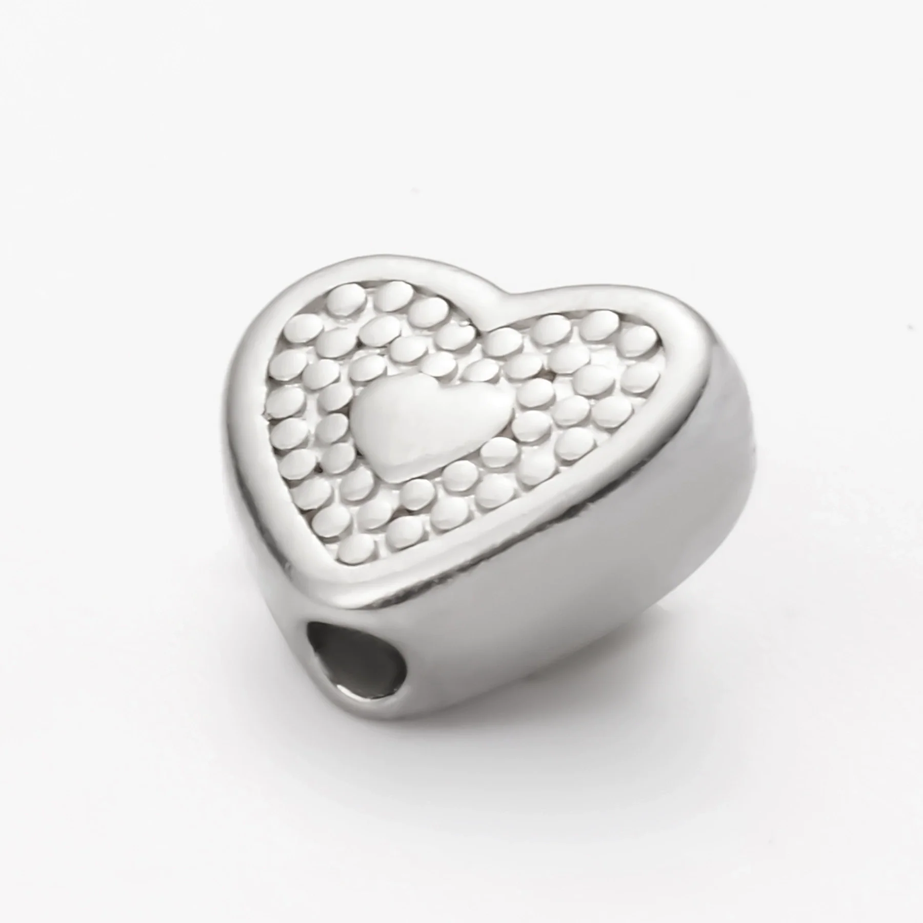 Wholesale Jewelry Stainless Steel Heart Love Perforated Beads Electroplating Baroque Style - Image 12