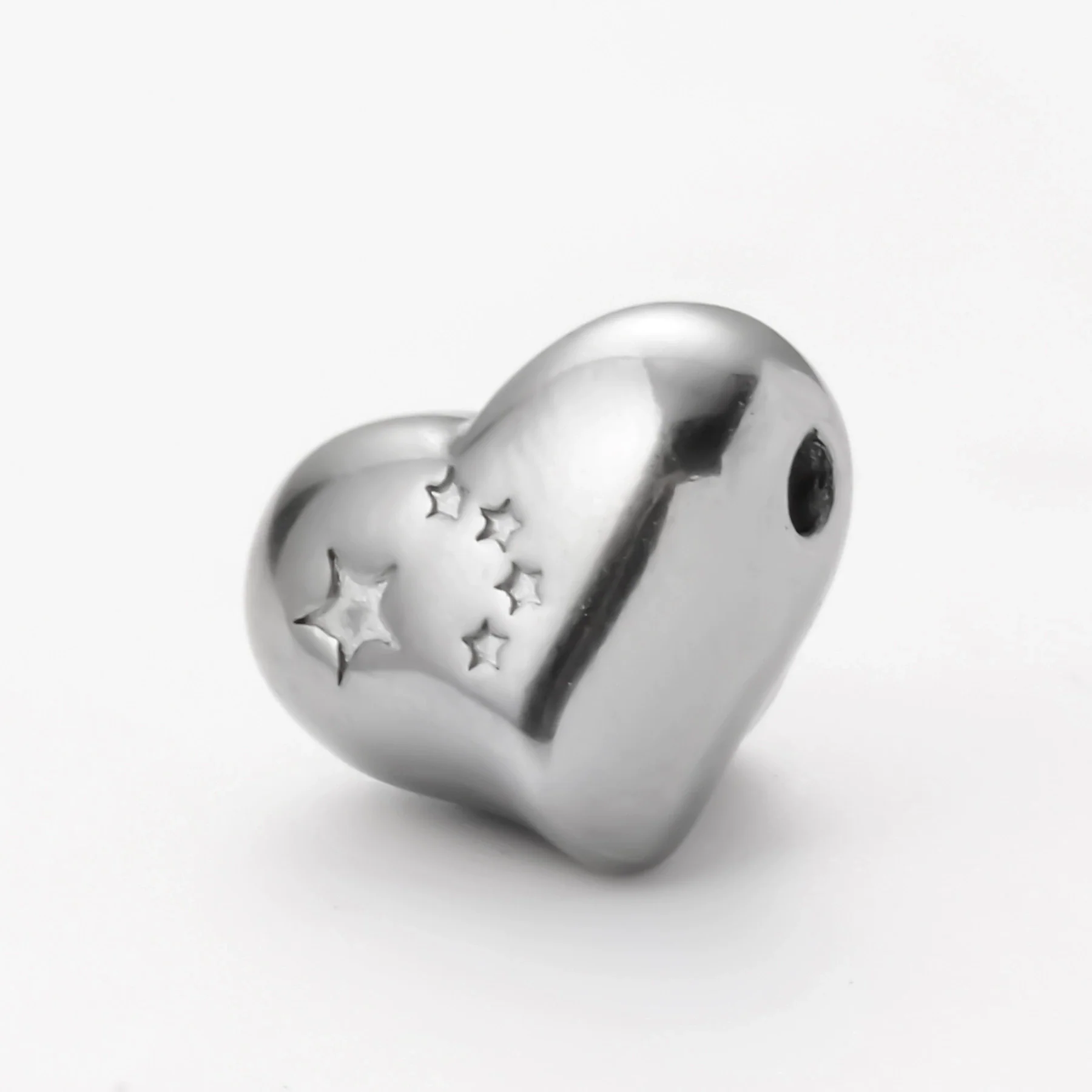 Wholesale Jewelry Stainless Steel Heart Love Perforated Beads Electroplating Baroque Style - Image 6
