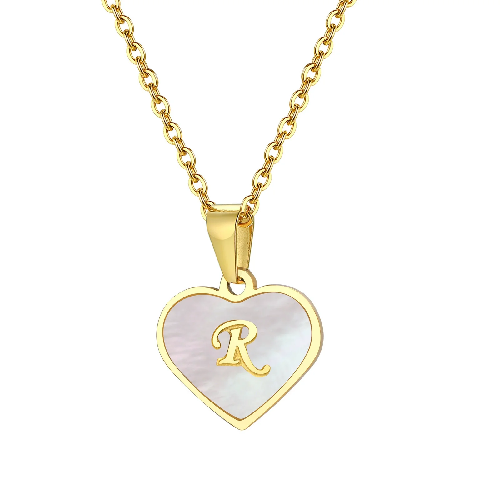 Wholesale Jewelry Stainless Steel Heart Shaped Pendant Necklace With Electroplating For Female - Image 19
