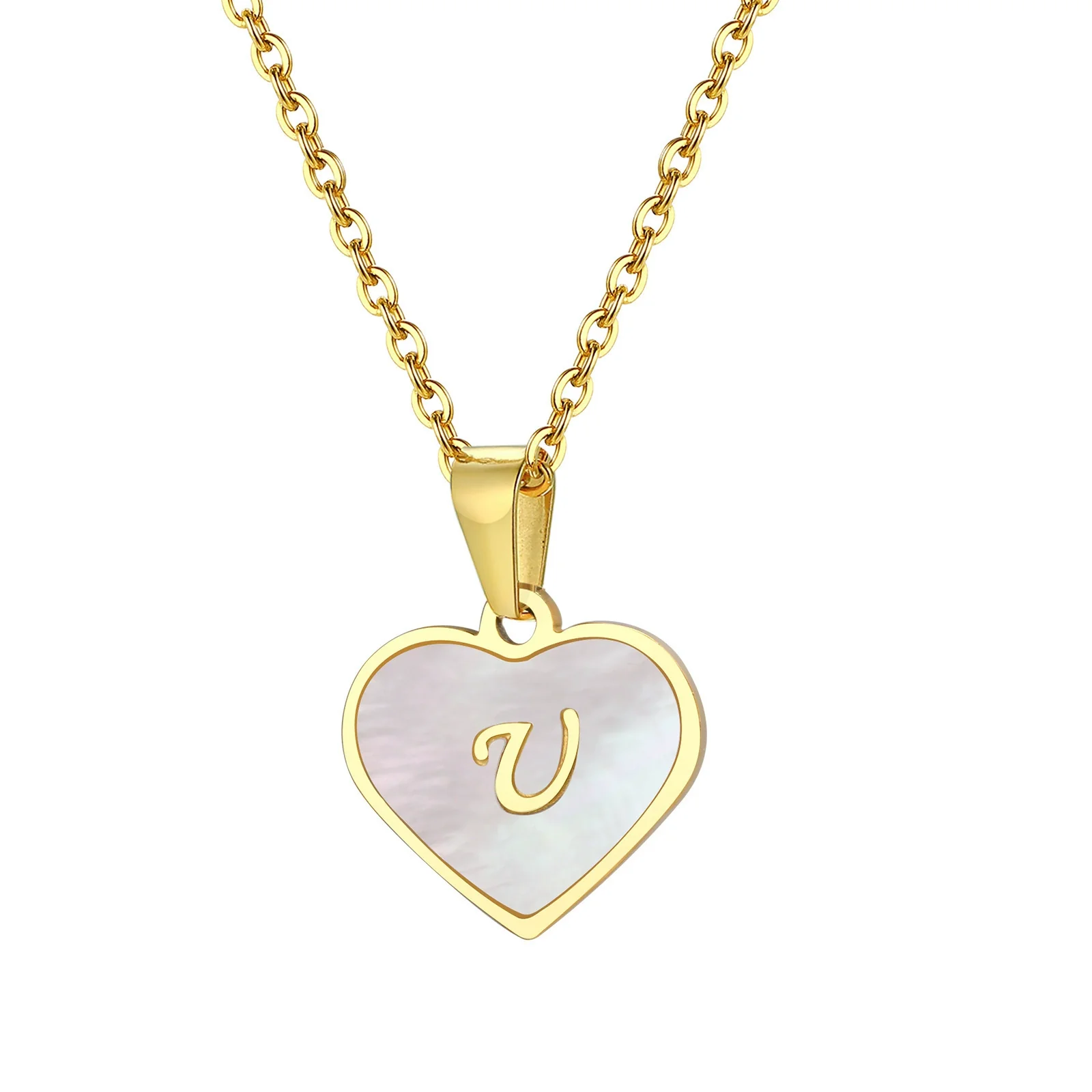 Wholesale Jewelry Stainless Steel Heart Shaped Pendant Necklace With Electroplating For Female - Image 21